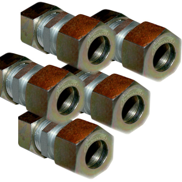 прямой соединитель двух труб вд цанга-цанга, 5 штук