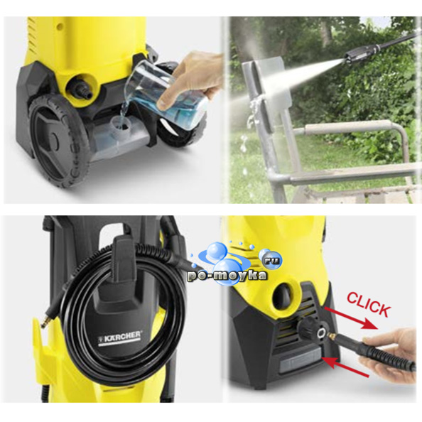 K3 применение минимойки Керхер в саду, гараже, огороде
