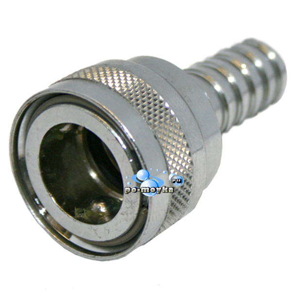 Байонет с ёлочкой под рукав 12 мм из оцинкованной стали низкого давления для пищевой промышленности