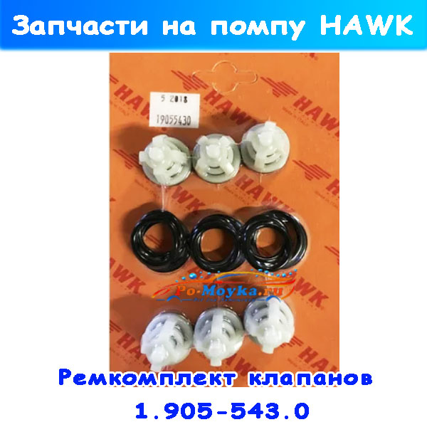 полный комплект клапанов 6 шт на помпу hawk (nmt, npm, mt) - 19055430