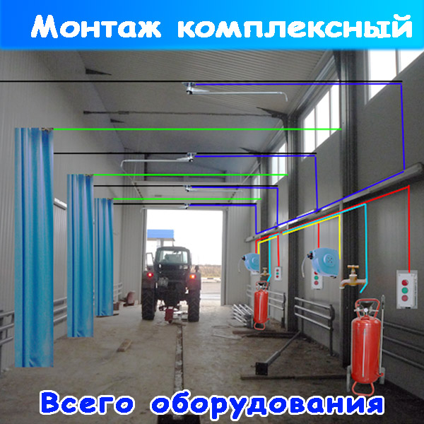 комплексный монтаж оборудования на автомойке: установка, наладка, сервис, гарантия