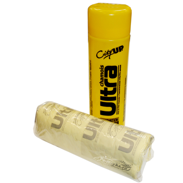 искусственная замша для протирки автомобиля в тубе на автомойку, 64 х 43 см