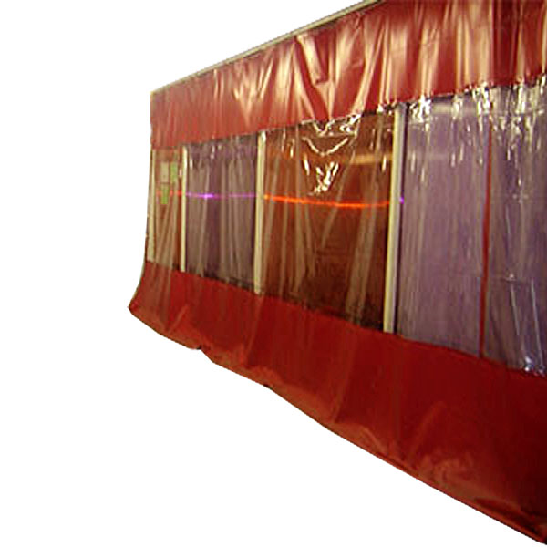 штора пвх для автомойки (автосервиса). красная штора