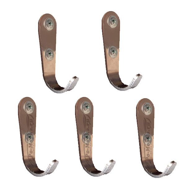 держатель аксессуаров (крючок) настенный нерж, 5 шт