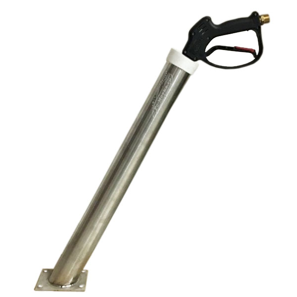 держатель пистолета напольный с плоским основанием нерж