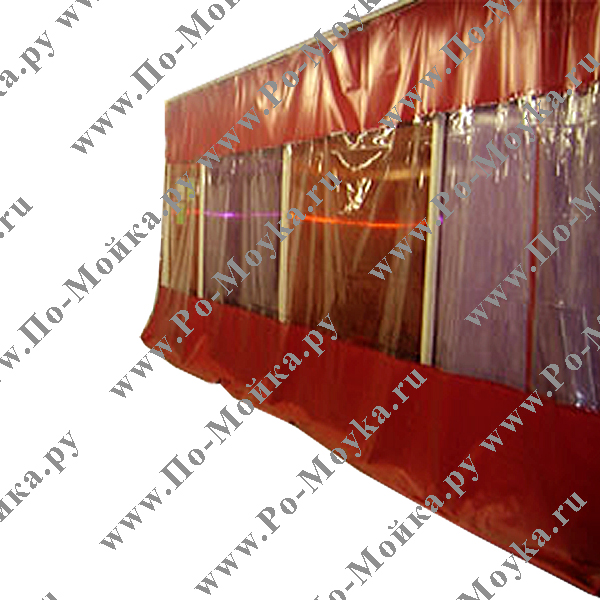 штора ПВХ для автомойки прозрачная или сплошная