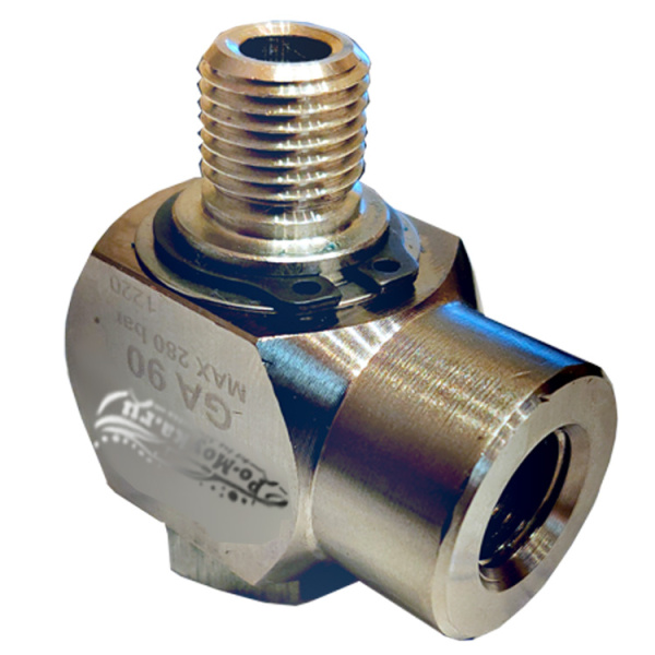 Угловой поворотный фитинг на консоль ru-sw 90 1/4" латунь