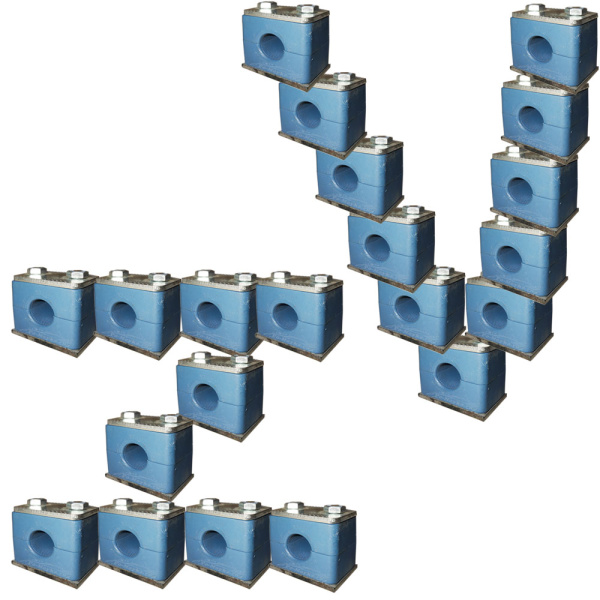 комплект держателей нержавеющей трубы 15 мм, 20 штук