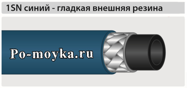 шланг синий для мойки самообслуживания и пищевого завода 1sn12 пометражно