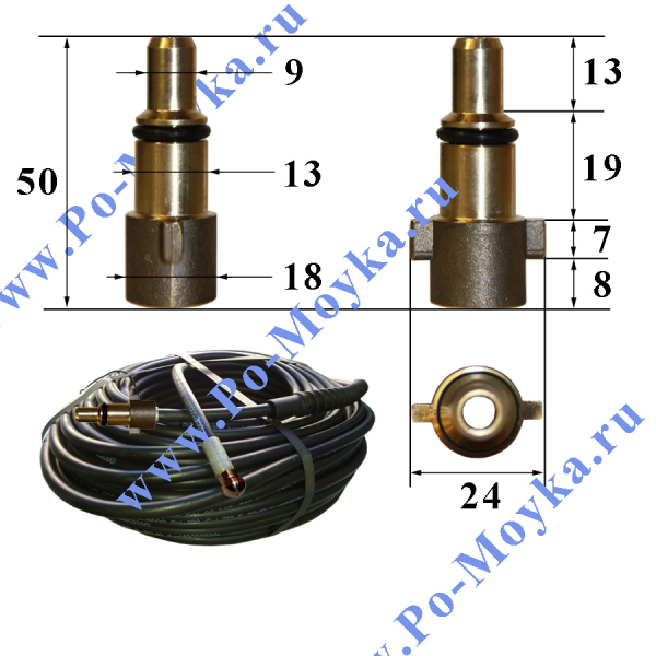 Каналопромывочный шланг Flexy №6 на Stihl, Huter, Nilfisk 40 м