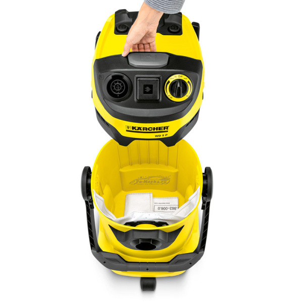 фильтр-мешки из нетканные на пылесосы karcher mv и wd, 2.863-006, 4 шт