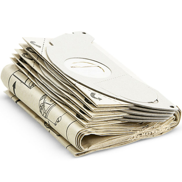 6.904-143 бумажные фильтр мешки на пылесос karcher se и wd, 5 шт