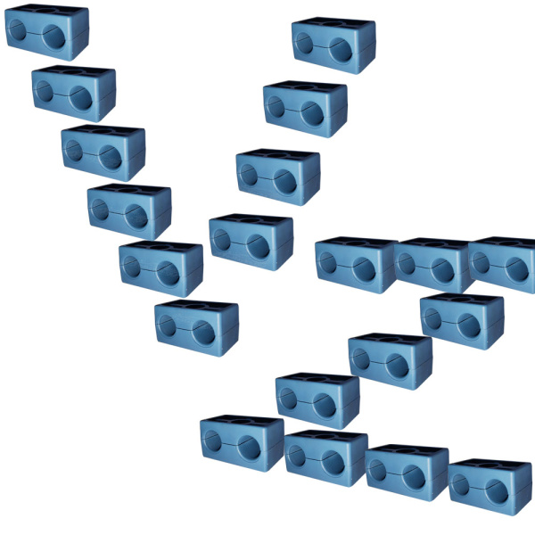 держатель 2-х труб вд d=15 мм на автомойку, 20 штук