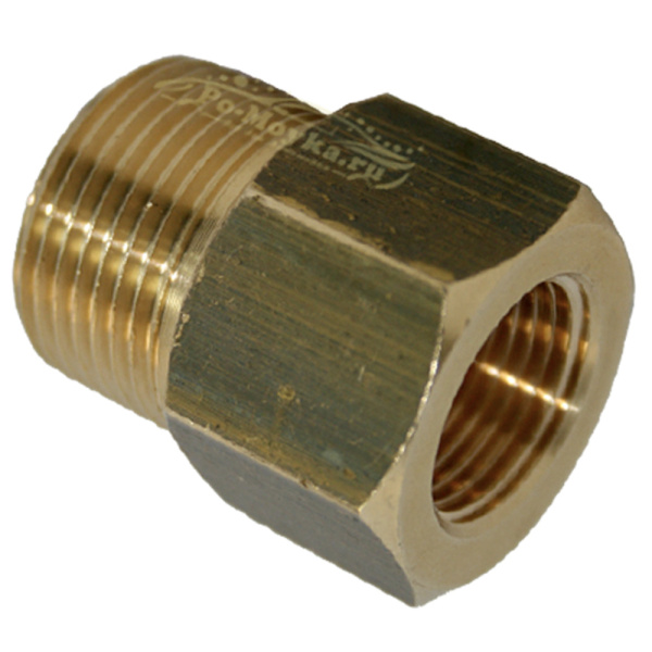 переходник дешевый вд м22х1,5 штуцер - 3/8" гайка из кнр