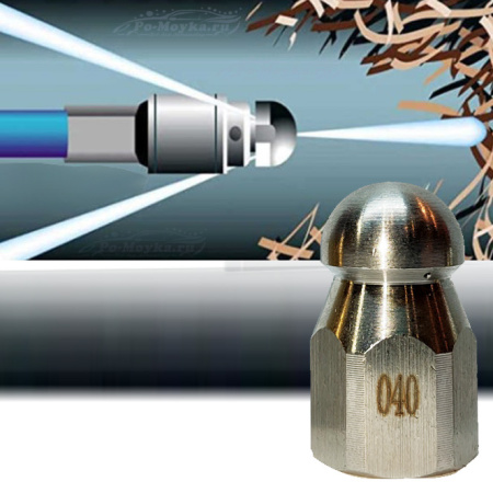 форсунки каналопромывочные с вращением, с боем назад (3х0) и 3х1, 035-040