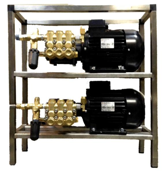 Доведения до ума при оснащении автомойки: рама на три аппарата ВД (мойки) из нержавейки