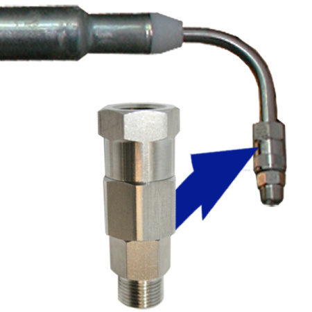 Установка фитинг поворотный прямого 3/8