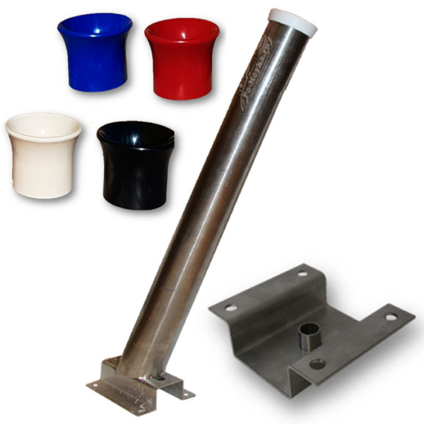 держатель пистолета (колчан) с отводом воды напольный нержавеющий