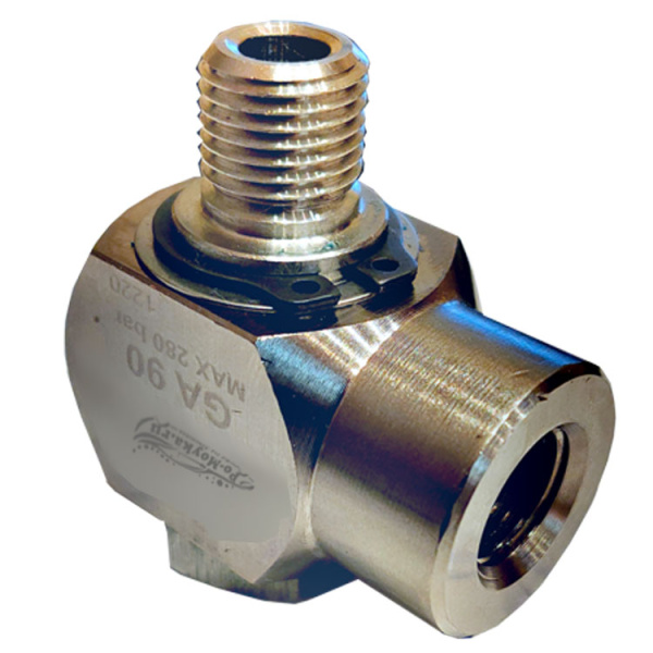 угловой поворотный фитинг на консоль ru-sw 90 1/4" латунь